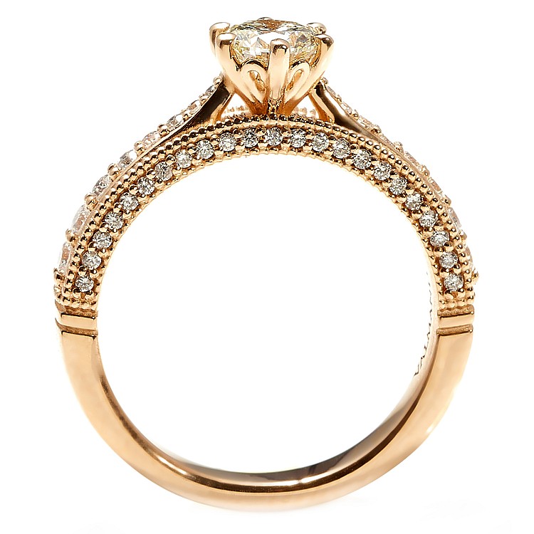 Engagement ring i122474DiDi in Gold with Diamonds - GIA 1.00ct