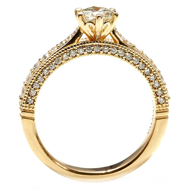 Engagement ring i122474DiDi in Gold with Diamonds - GIA 1.00ct