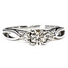 Three-Stone Engagement Ring in Gold with Diamond 0.40ct GIA Certified i122513Didi