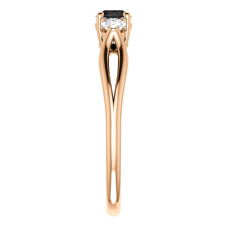 Engagement ring i122513DnDi in Gold with Black Diamond and Diamonds