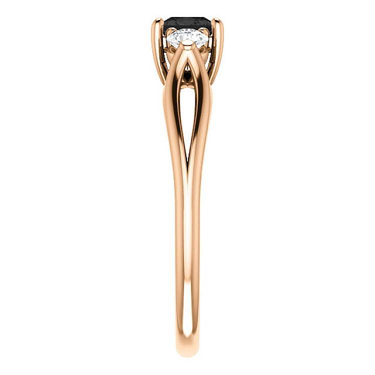 Engagement ring i122513DnDi in Gold with Black Diamond and Diamonds