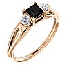 Engagement ring i122513DnDi in Gold with Black Diamond and Diamonds