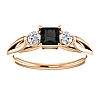 Engagement ring i122513DnDi in Gold with Black Diamond and Diamonds