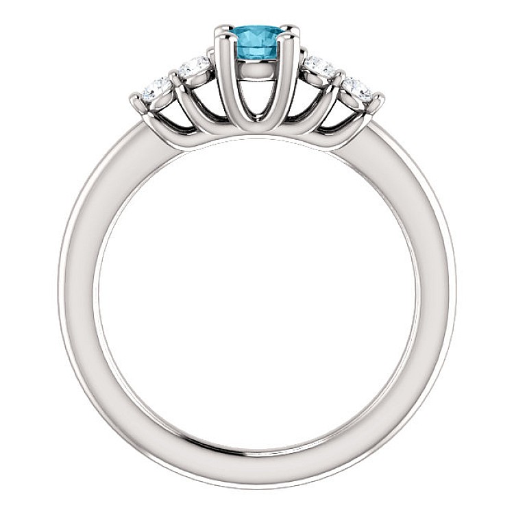 Engagement ring i122543DbDi in Gold with Blue Diamond and Diamonds