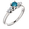 Engagement ring i122543DbDi in Gold with Blue Diamond and Diamonds