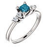 Engagement ring i122543DbDi in Gold with Blue Diamond and Diamonds