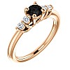 Engagement ring i122543DnDi in Gold with Black Diamond and Diamonds