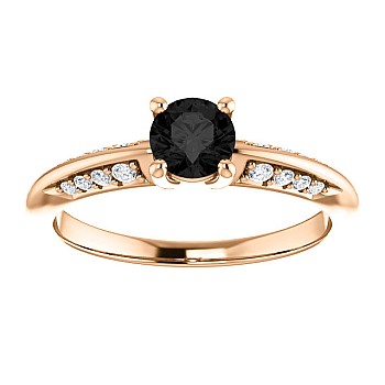 Engagement ring i122701DnDi in Gold with Black Diamond