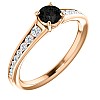 Engagement ring i122866DnDi in Gold with Black Diamond and Diamonds