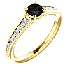 Engagement ring i122866DnDi in Gold with Black Diamond and Diamonds