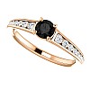 Engagement ring i122866DnDi in Gold with Black Diamond and Diamonds