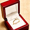 Engagement Ring Sidestone in 18k Yellow Gold with Cushion Diamond GIA Certified i122866DchDi