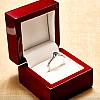 Sidestone Engagement Ring in 18k White Gold with Central Blue Diamond i504dbdi