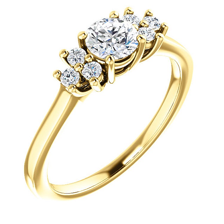 i71604DiDi Gold Engagement Ring with Diamonds