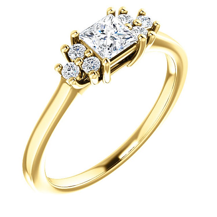 i71604DiDi Gold Engagement Ring with Diamonds