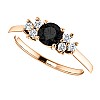 Engagement ring i71604DnDi in Gold with Black Diamond and Diamonds