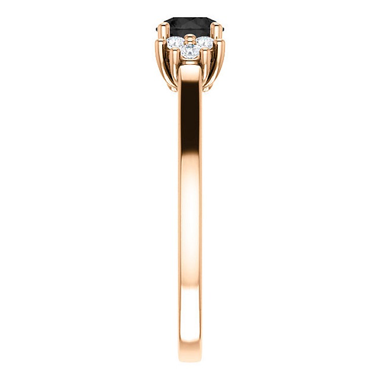 Engagement ring i71604DnDi in Gold with Black Diamond and Diamonds