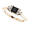 Engagement ring i71604DnDi in Gold with Black Diamond and Diamonds