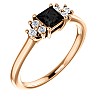 Engagement ring i71604DnDi in Gold with Black Diamond and Diamonds