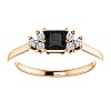 Engagement ring i71604DnDi in Gold with Black Diamond and Diamonds