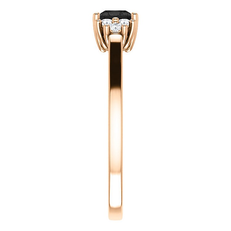 Engagement ring i71604DnDi in Gold with Black Diamond and Diamonds