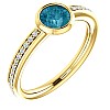 Engagement ring i71646dbdi in Gold with Blue Diamond and Diamonds