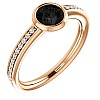 Engagement ring i71646dndi Gold or Platinum with Black Diamond and Diamonds