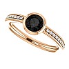 Engagement ring i71646dndi Gold or Platinum with Black Diamond and Diamonds