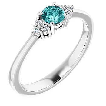 Engagement ring i71845DbDi in Gold with Blue Diamond