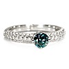 Platinum ring with Blue Diamond and Diamonds p906Dbdi