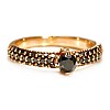 Gold Engagement Ring with Black Diamonds i906DnDn