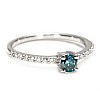 14k White Gold Engagement Ring with Blue Diamond 0.20ct and Colorless Diamonds i1221908dbdi