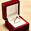 Engagement Ring in 18k Yellow Gold with Black Diamond and Colorless Diamonds i122868dndi