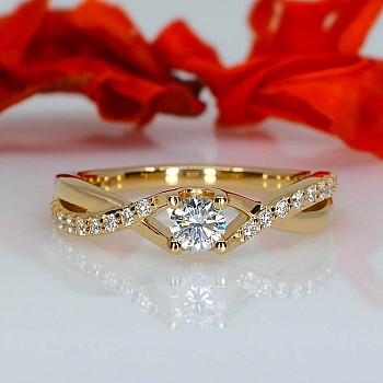 Engagement Ring made of Gold with Diamonds i1702Didi - GIA 0.30ct - 0.40ct