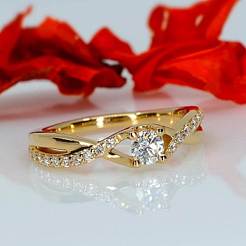 Engagement Ring made of Gold with Diamonds i1702Didi - 0.20ct - 0.25ct