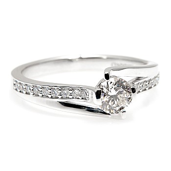 Engagement ring i1803Didi in Gold with Diamonds - GIA 0.30ct - 0.40ct