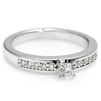 i2321DiDi Gold Engagement Ring with Diamonds 0.20ct - 0.25ct