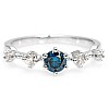 Engagement ring i2649Dbdi in Gold with Blue Diamond and Colorless Diamonds