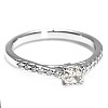 Gold Engagement Ring with Cushion Main Diamond - GIA 0.30ct - 0.40ct i3905DchDi