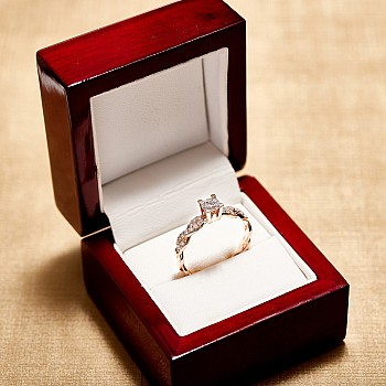 Engagement ring i493DiDi in Gold or Platinum with Diamonds - GIA