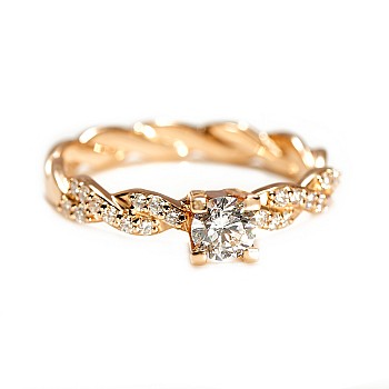 Engagement ring i493DiDi in Gold or Platinum with Diamonds - GIA