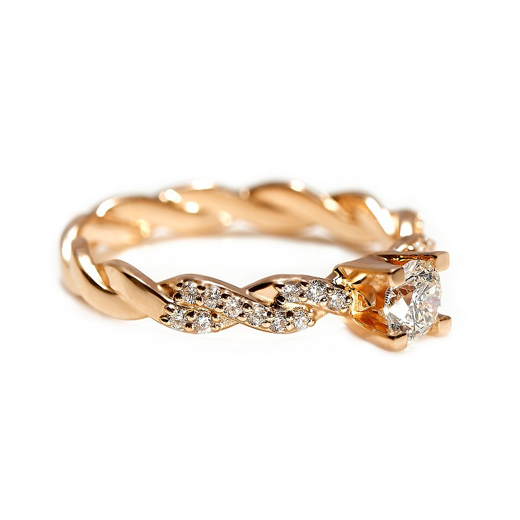 Engagement ring i493DiDi in Gold or Platinum with Diamonds - GIA