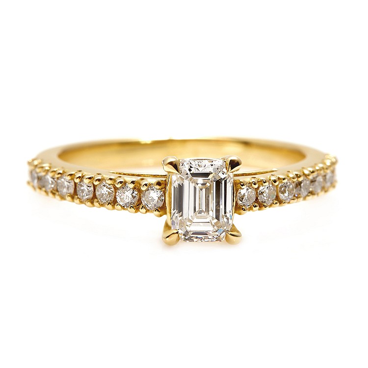 Engagement Ring i645dchdi Tiffany Novo Model in Gold with Diamonds - GIA 0.50ct - 0.70ct