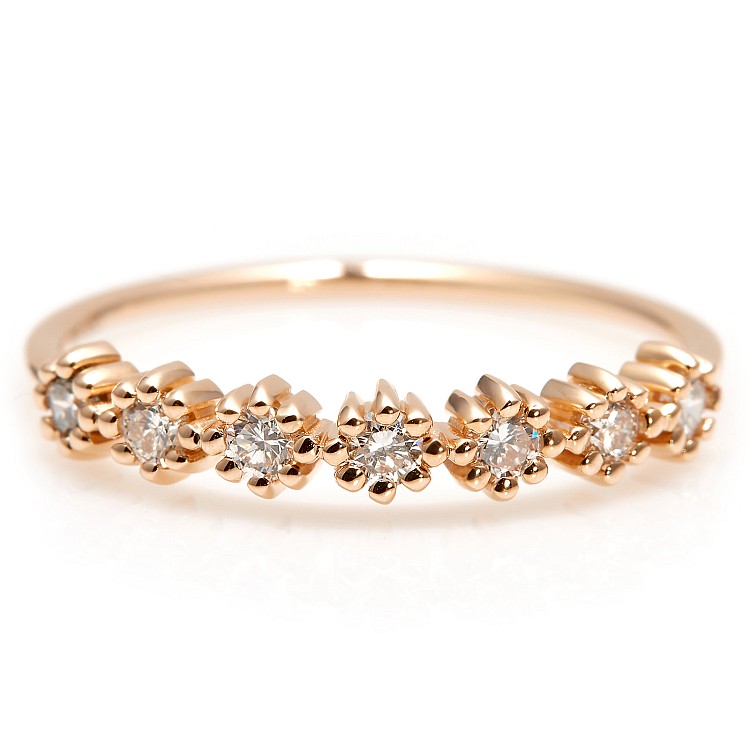 Trendy ring s212 in Gold or Platinum with Natural Diamonds