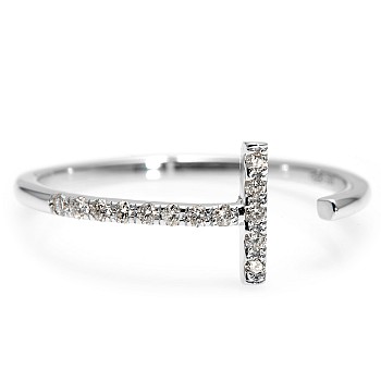 Trendy ring s229 in Gold or Platinum with Natural Diamonds