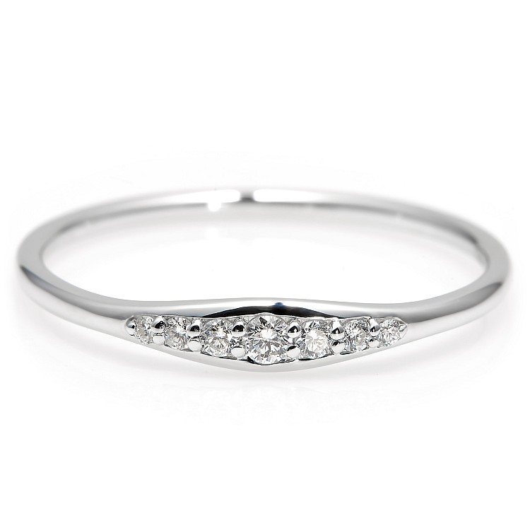 Trendy ring s239 in Gold or Platinum with Natural Diamonds