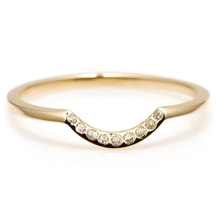 Trendiger Ring S250 in Gold oder Platin mit natürlichen Diamanten