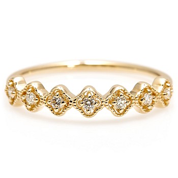 Trendy ring s258 in Gold or Platinum with Natural Diamonds