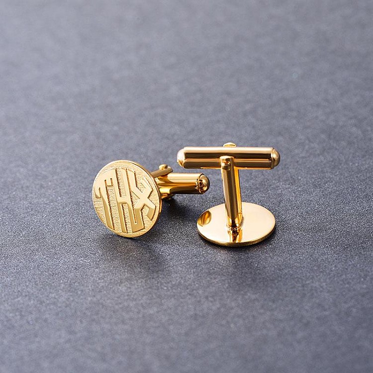 Buttons bt1965 Personalize Monogram in Gold or Platinum