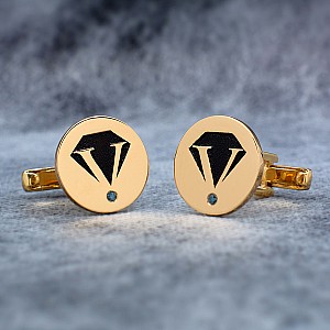 bt350 Gold or Platinum buttons with Blue Diamonds